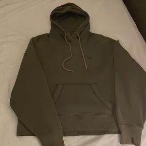 Gray Hollister Cropped Hoodie